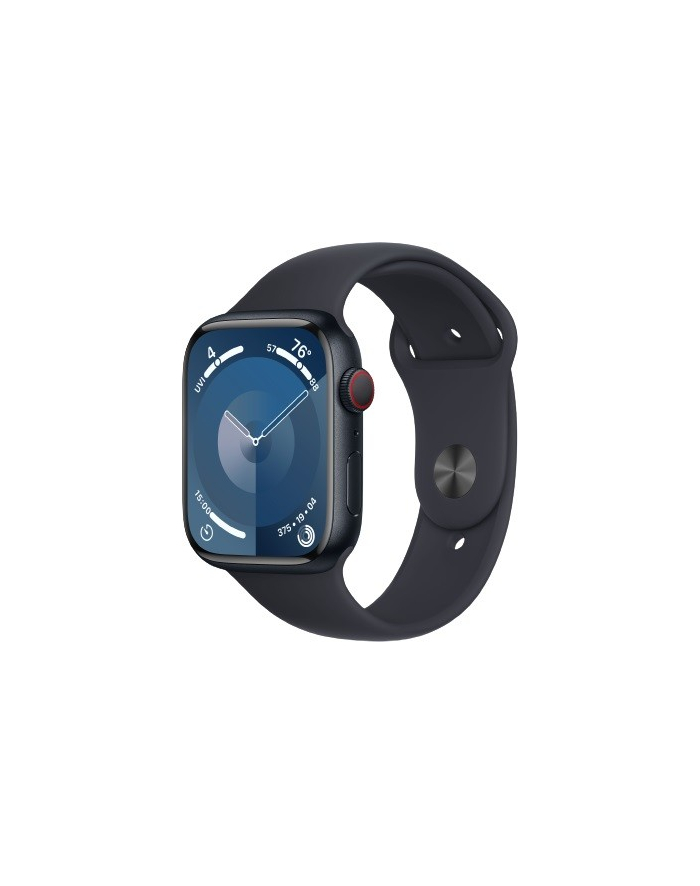 apple Watch Series 9 GPS + Cellular, 45mm Koperta z aluminium w kolorze północy z paskiem sportowym w kolorze północy - S/M główny