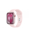 apple Watch Series 9 GPS + Cellular, 45mm Koperta z aluminium w kolorze różowym z paskiem sportowy w kolorze jasnoróżowym - M/L - nr 1