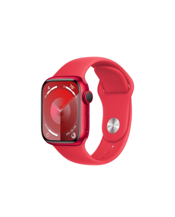 apple Watch Serie 9 GPS, 41mm Koperta z aluminium z edycji (PRODUCT)RED z paskiem sportowy z edycji (PRODUCT)RED - S/M