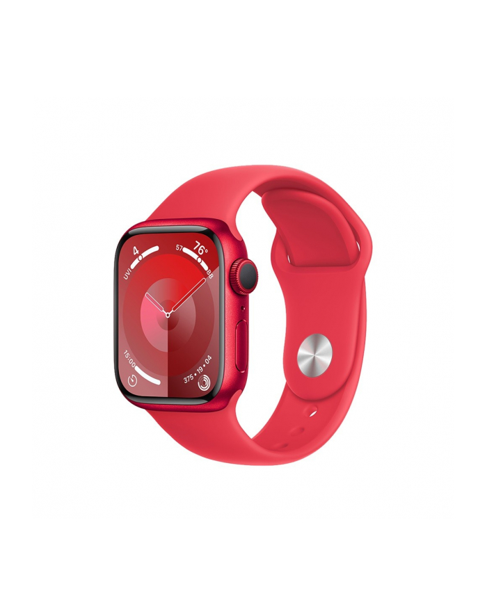 apple Watch Serie 9 GPS, 41mm Koperta z aluminium z edycji (PRODUCT)RED z paskiem sportowy z edycji (PRODUCT)RED - S/M główny