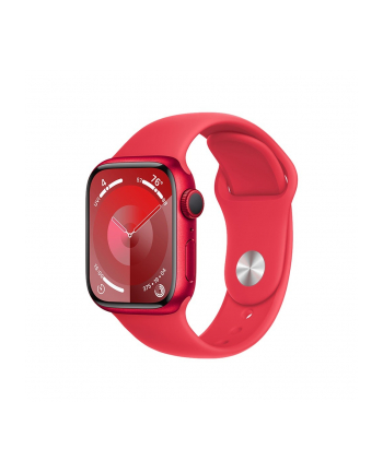 apple Watch Serie 9 GPS, 45mm Koperta z aluminium z edycji (PRODUCT)RED z paskiem sportowy z edycji (PRODUCT)RED - S/M
