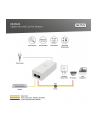 digitus Zasilacz/Adapter PoE+ 802.3at, max. 52V 30W Gigabit 10/100/1000 Mbps, aktywny, Biały - nr 34