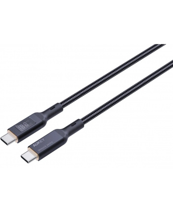 aukey CB-MCC102 nylonowy kabel USB C - USB C | LED | 1.8m | 5A | 100W PD | 20V
