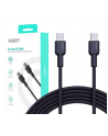 aukey CB-NCC1 nylonowy kabel USB C - USB C | 1m | 3A | 60W PD | 20V - nr 1