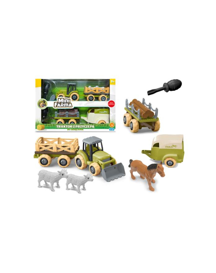 artyk Mini Farma Traktor z przyczepą do skręcania 168178 główny