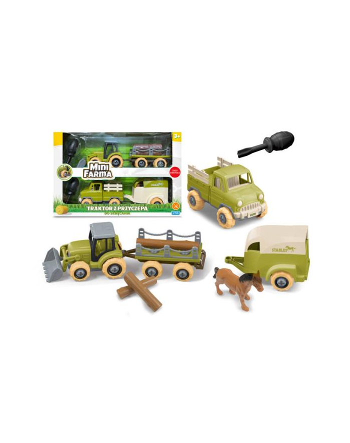 artyk Mini Farma Traktor z przyczepą do skręcania 168185 główny