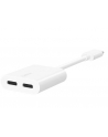 belkin Adapter Dual USB-C Audio + Charge Rockstar białe - nr 3