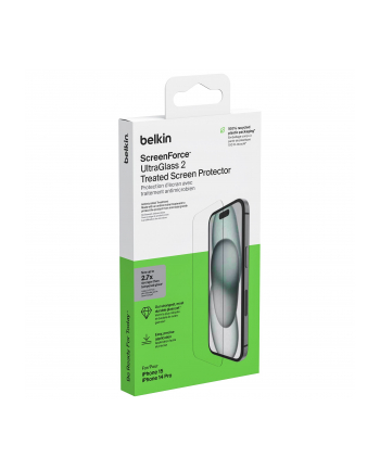 belkin Szkło ochronne ScreenForce Ultra glass iPhone 15/14 pro