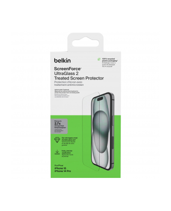 belkin Szkło ochronne ScreenForce Ultra glass iPhone 15/14 pro