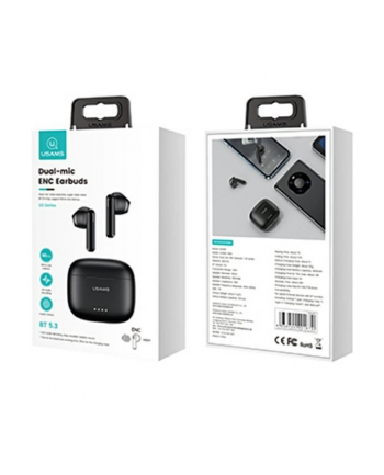 usams Słuchawki Bluetooth 5.3 TWS US14 dual mic. Czarne