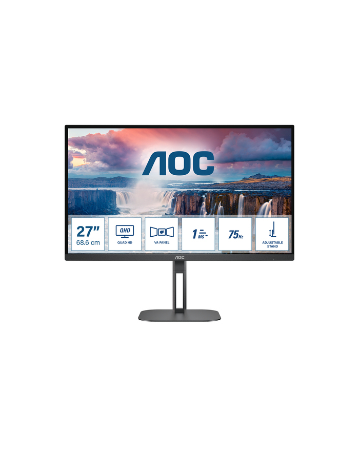 aoc Monitor Q27V5N 27 cali VA HDMIx2 DPx2 Pivot główny