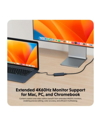 Koncentrator HyperDrive Next 4 Port USB-C Hub HDMI/4K60Hz/Mac/PC/Chromebook/ 100W PD/Pass-Through