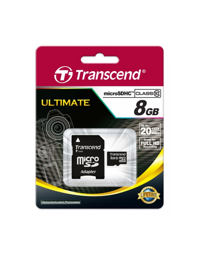 Micro SDHC 8GB Class10 + adapter główny