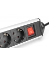 digitus Listwa zasilająca biurowa 45 stopni  6 gniazd, 2xUSB-A 1xUSB-C (5V/3,4A) możliwość obczerwonyu o 180 stopni , aluminiowa, z zaciskiem na blat - nr 11