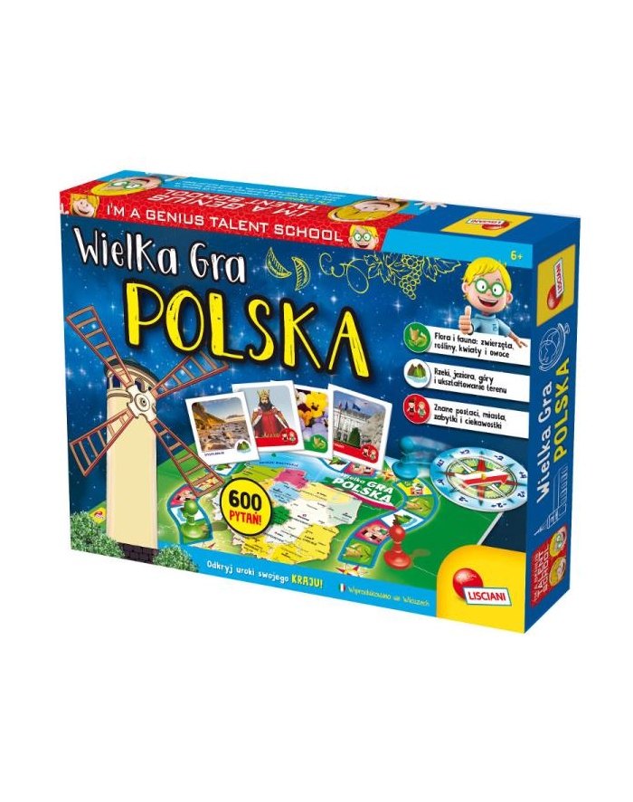 lisciani giochi I'm a Genius Mały Geniusz Wielka Gra Polska 56453 główny