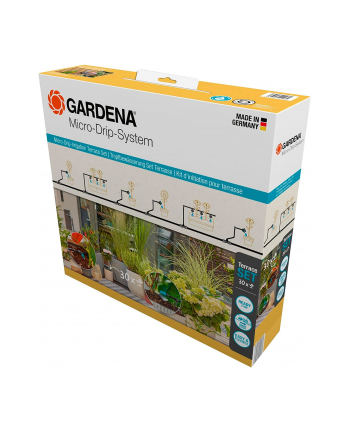 GARD-ENA Micro-Drip-System Drip Irrigation Set Terrace, 30 plants, drippers (Kolor: CZARNY/grey, model 2023)