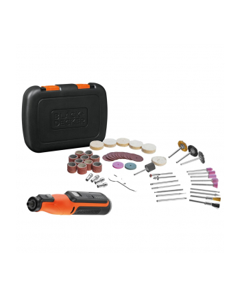 Black+Decker BCRT8IK-XJ multifunction tool, 7.2 volts (orange/Kolor: CZARNY, 52-piece accessories, in case)