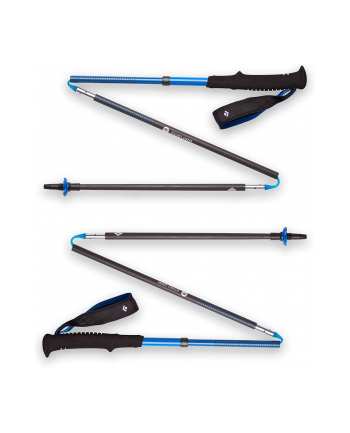 Black Diamond Distance Carbon Z Trekking poles, fitness equipment (blue, 1 pair, 120 cm)