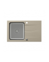 Zlewozmywak granitowo-stalowy QUADRON MICHAEL 111 beżowy wpuszczany + syfon save space w kolorze komory - nr 1