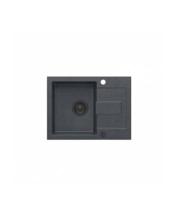 Zlewozmywak granitowy QUADRON CHRISTIAN 116 czarny wpuszczany + syfon save space w kolorze