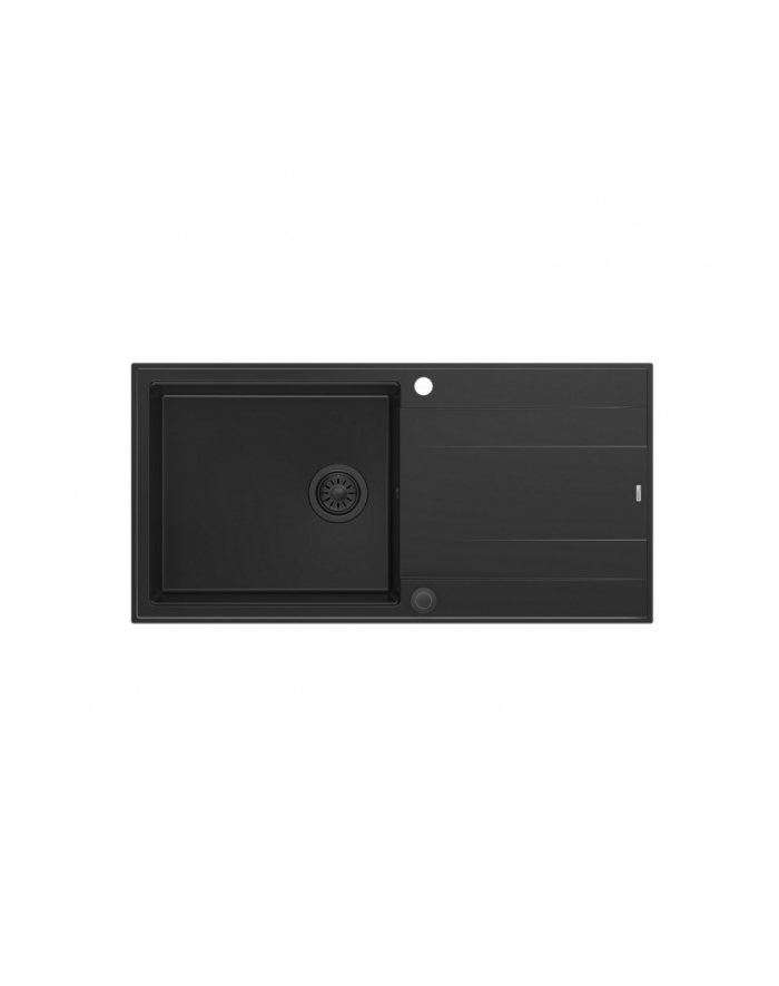 Zlewozmywak granitowy QUADRON EVAN 146 XL czarny wpuszczany + syfon Push-2-Open główny