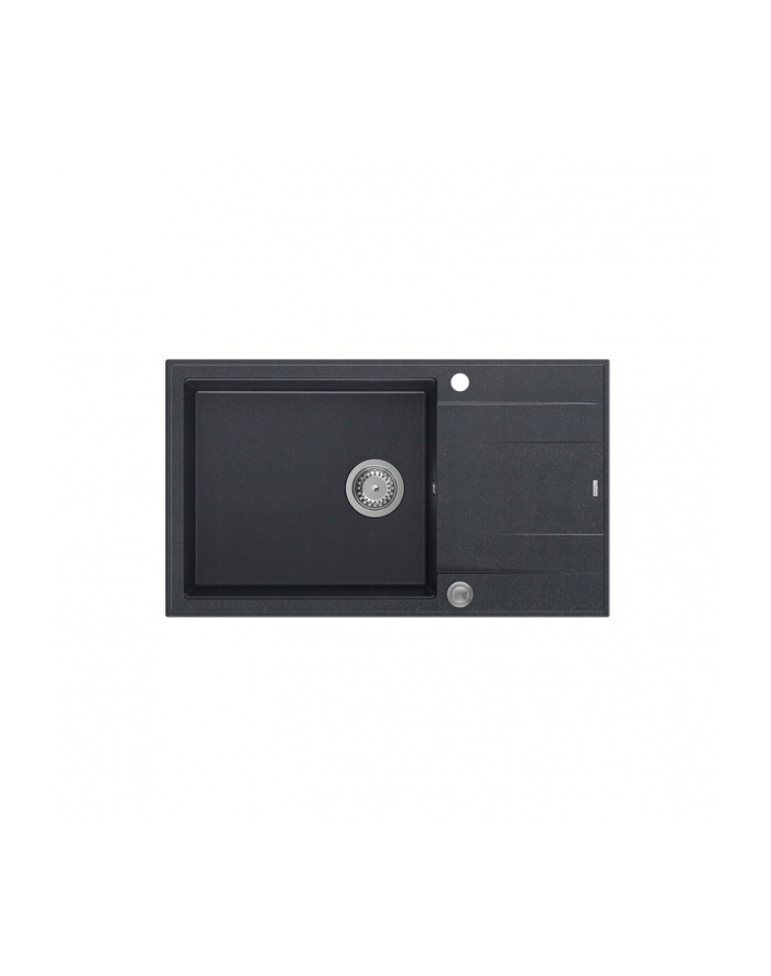 Zlewozmywak granitowy QUADRON EVAN 136 XL czarny wpuszczany + syfon Push-2-Open główny