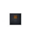 Zlewozmywak granitowy QUADRON DAVID 40 czarny podwieszany + syfon save space w kolorze PVD - nr 2