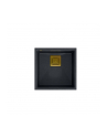 Zlewozmywak granitowy QUADRON DAVID 40 czarny podwieszany + syfon save space w kolorze PVD - nr 1
