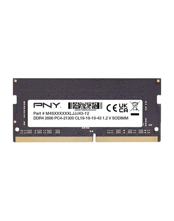 pny technologies Pamięć PNY DDR4 SODIMM 2666MHz 1x8GB Performance for Notebook główny