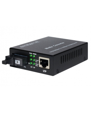 Emiter EM/1GB-ETH-1XSC-1550 Konwerter światłowodowy WDM Ethernet 10/100/1000 Mbps RJ45/1xSC SM 9/125 (Tx 1550nm / Rx 1310nm) 20km