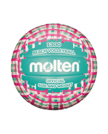 Piłka do siatkówki Molten plażowa V5B1300-CG różowo-miętowa rozm 5