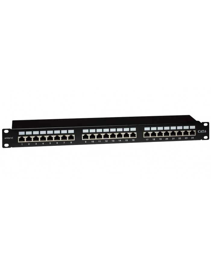 EmiterNet Panel 19''; 24xRJ45 STP kat6 (1U) z półką główny