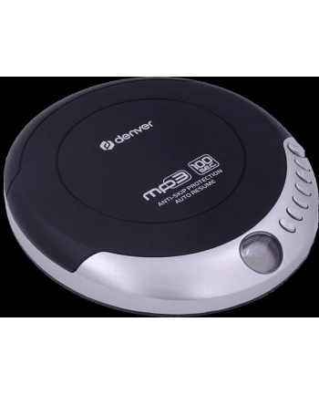 denver Discman z funkcją automatycznego wznawiania i anti-shock czarno-srebrny
