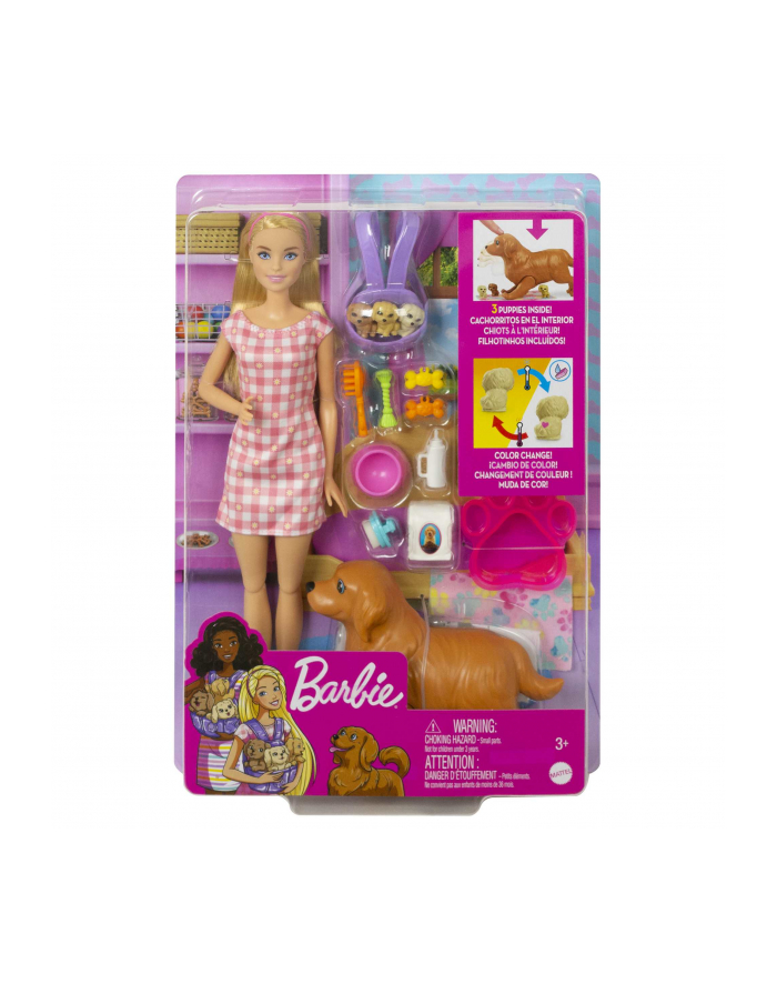 mattel Barbie Narodziny piesków Zestaw + lalka HCK75 główny