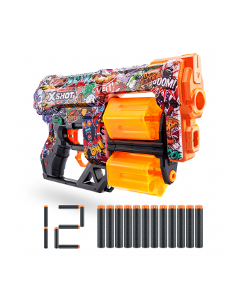ZURU X-Shot Wyrzutnia wzór H SKINS-DREAD (12 Strzałek)