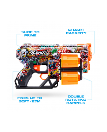 ZURU X-Shot Wyrzutnia wzór H SKINS-DREAD (12 Strzałek)
