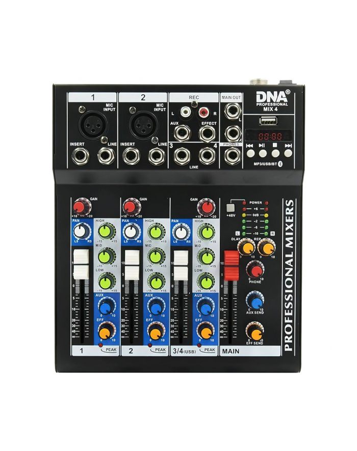 dna professional DNA MIX 4 - Mikser audio USB MP3 analogowy 4 kanały główny