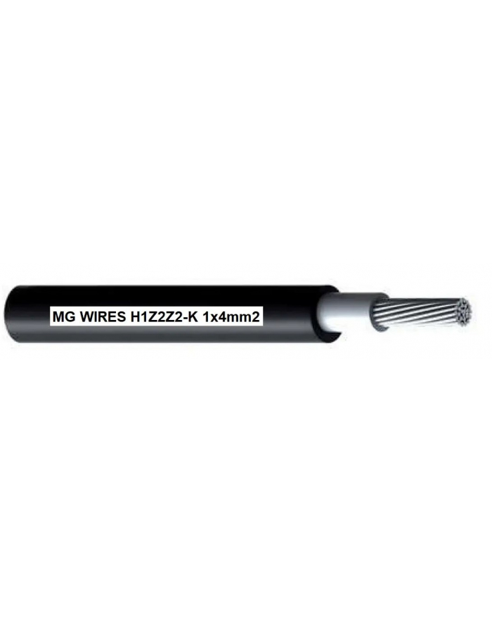Przewód fotowoltaiczny // MG Wires // 1x4mm2, 0,6/1kV czarny H1Z2Z2-K-4mm2 BK, opakowanie 100m główny