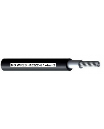 Przewód fotowoltaiczny // MG Wires // 1x4mm2, 0,6/1kV czarny H1Z2Z2-K-4mm2 BK, opakowanie 50m