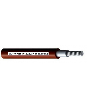 Przewód fotowoltaiczny // MG Wires // 1x4mm2, 0,6/1kV czerwony H1Z2Z2-K-R-4mm2 RD, opakowanie 100m