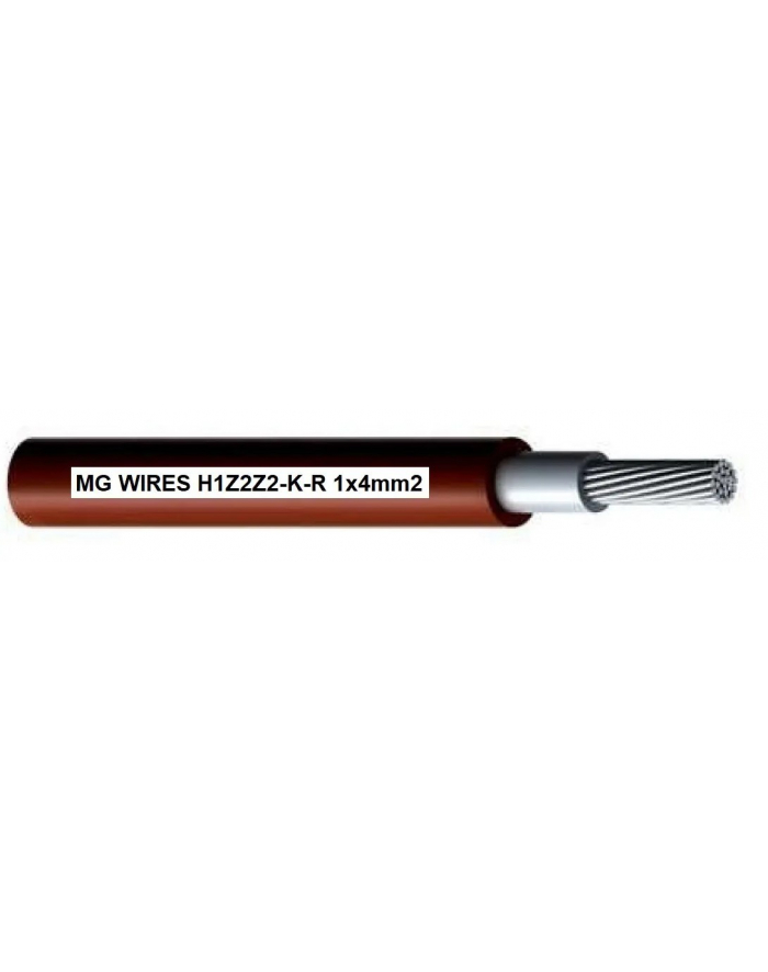 Przewód fotowoltaiczny // MG Wires // 1x4mm2, 0,6/1kV czerwony H1Z2Z2-K-R-4mm2 RD, opakowanie 100m główny