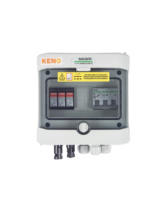 keno energy Rozdzielnica przyłączeniowaDC+ AC KENO z ogranicznikiem przepięć 1000V typu 1+2, 1x łańcuch PV, 1x MPPT // 20A 3-F główny
