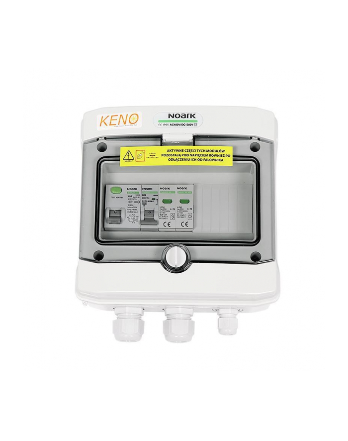 keno energy Rozdzielnica przyłączeniowa AC KENO z ogranicznikiem przepieć typ 2, 16A 1-F, RCD 300mA typ A główny