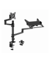 GEMBIRD Regulowany uchwyt biurkowy z ramieniem na monitor i podstawką na notebooka 17-32inch do 8kg - nr 12