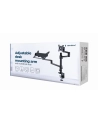 GEMBIRD Regulowany uchwyt biurkowy z ramieniem na monitor i podstawką na notebooka 17-32inch do 8kg - nr 13