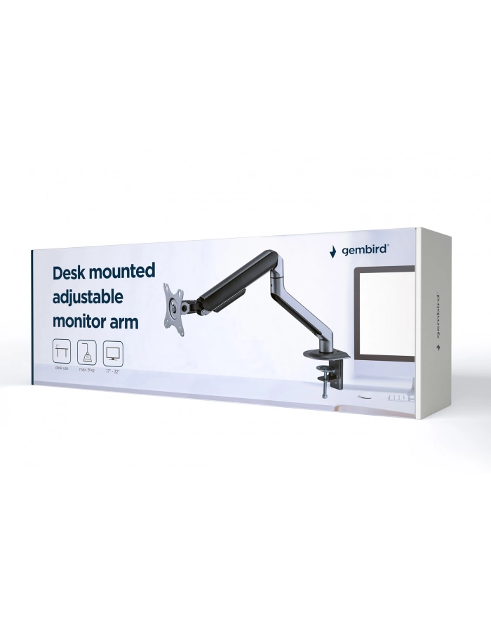 GEMBIRD Biurkowe ramię na monitor regulowane 17-32inch obciążenie do 9kg kolor szary główny