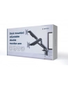 GEMBIRD Biurkowe ramię na dwa monitory - regulowane 17-32inch obciążenie do 9kg kolor szary - nr 17