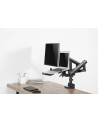 GEMBIRD Biurkowe regulowane ramię na 2 monitory + półka na notebooka -pełny ruch 17-32inch  do 8kg - nr 11