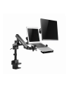GEMBIRD Biurkowe regulowane ramię na 2 monitory + półka na notebooka -pełny ruch 17-32inch  do 8kg - nr 5