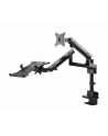 GEMBIRD Biurkowe regulowane ramię na 2 monitory + półka na notebooka -pełny ruch 17-32inch  do 8kg - nr 7